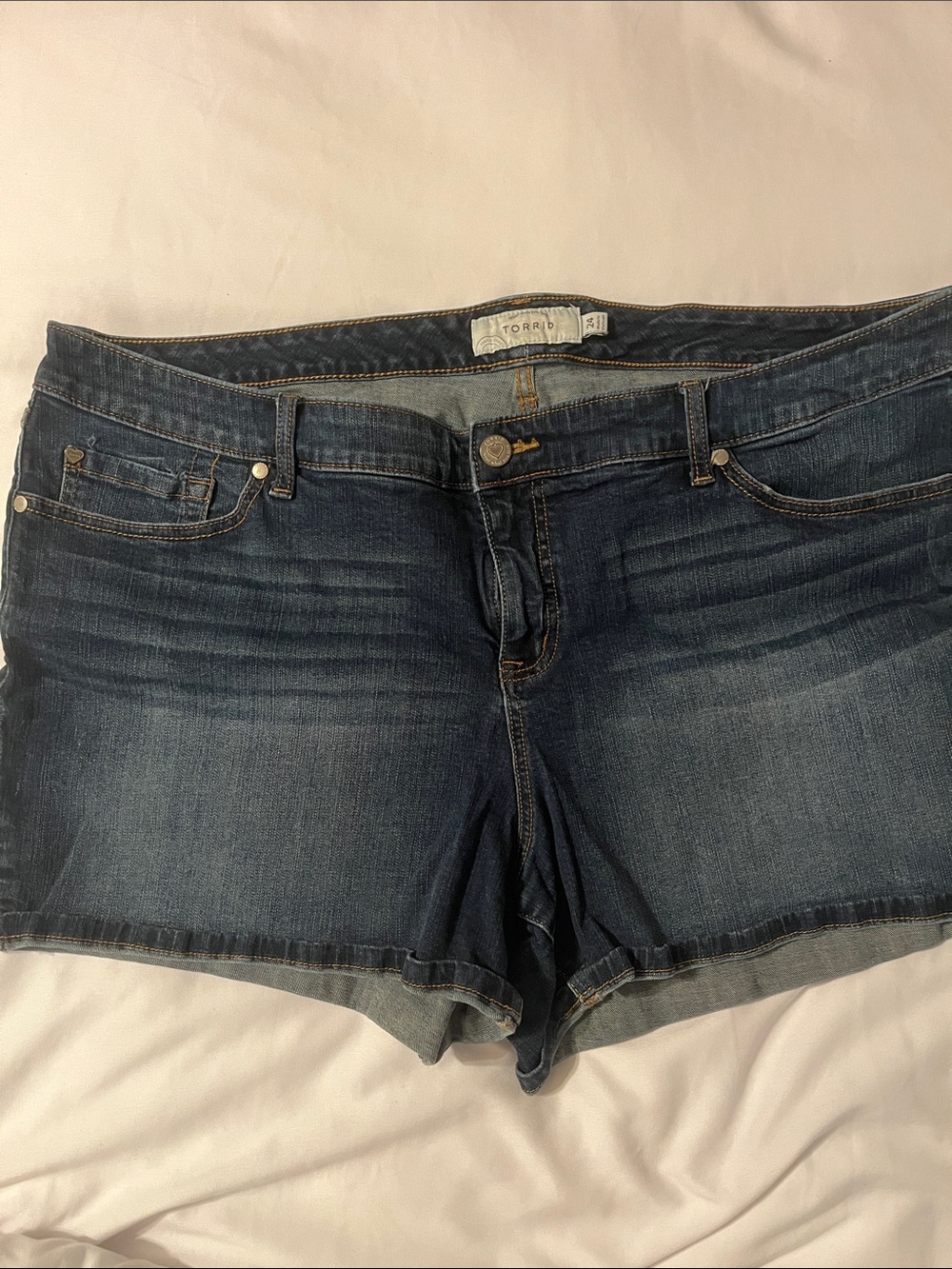 torrid Dark Blue Denim Jean Shorts
